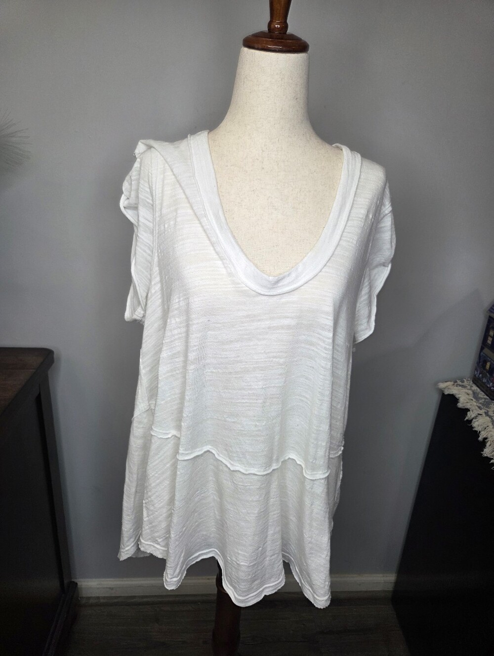 We The Free by Free People "Cloud 9" Layered Tee, Size M